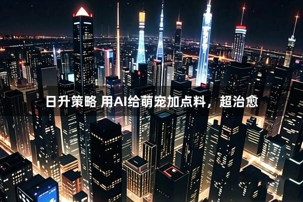 日升策略 用AI给萌宠加点料，超治愈